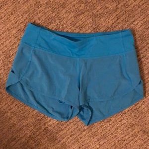 Lululemon blue running shorts